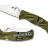 Spyderco Caribbean™ G-10 Black/Yellow Sheepfoot* Clipit