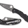 Spyderco Delica® 4 Black Pakkawood Damascus Exclusive* Exclusives