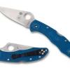 Spyderco Delica® 4 Nleomf Lightweight Blue Flat Ground* Clipit