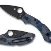 Spyderco Dragonfly™ 2 Gray-Blue Zome Super Blue Lightweight Black Blade Sprint Run™* Clipit