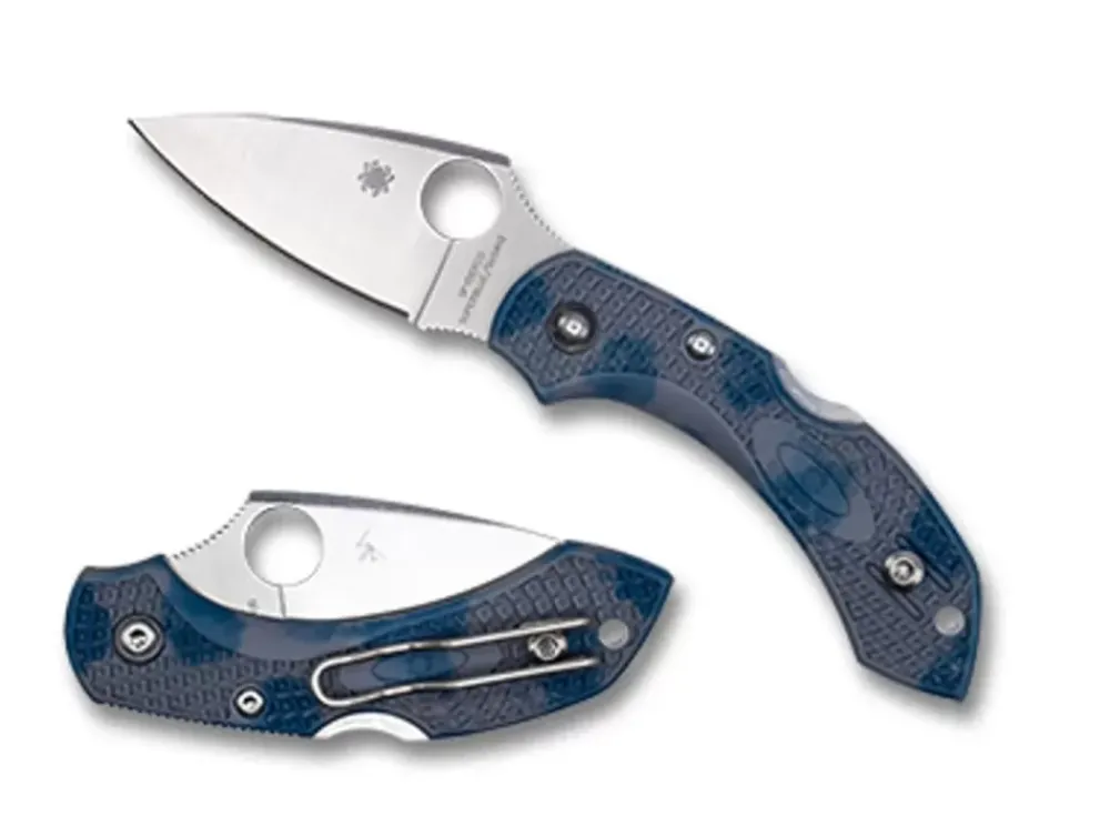 Spyderco Dragonfly™ 2 Gray-Blue Zome Super Blue Lightweight Sprint Run™* Clipit