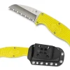 Spyderco Enuff™ Salt® Frn Yellow Sheepfoot* Fixed Blades