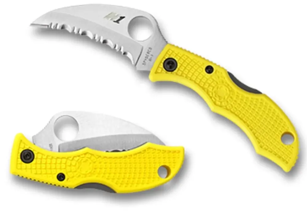 Spyderco Ladybug® 3 Salt® Hawkbill Frn Yellow* Everyday Carry