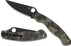 Spyderco Military™ 2 Camo G-10 Black Blade Plainedge* Clipit