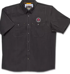 Spyderco Orvis® Men'S Tech Chambray Black Work Shirt Short Sleeve* Accessories