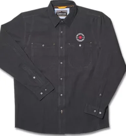 Spyderco Orvis® Men'S Tech Chambray Work Shirt Black Long Sleeve* Accessories