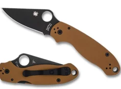 Spyderco Para® 3 Coyote Brown G-10 Cpm 10V Black Blade Exclusive* Exclusives