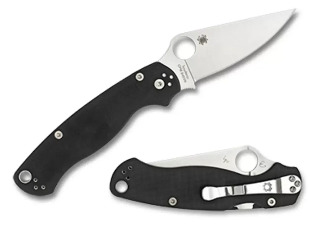 Spyderco Para Military® 2 Left Hand G-10 Black* Clipit