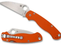 Spyderco Para Military® 2 Orange G-10 Cts Xhp Wharncliffe Exclusive* Exclusives