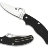 Spyderco Uk Penknife™ Frn Black Drop Point* Non-Locking Folding